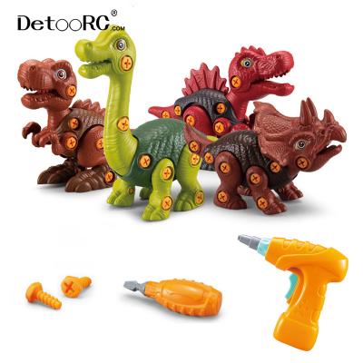 China Plastic Intelligence Early Development Detoo DIY Educational Toys For Kids Dinosaur Takedown Toys for sale