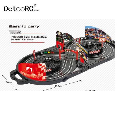 China Slot Toy Electric Detoo And Foldable Generator Function 1:64 Slot Track Toys For Kids Electric Toys Car Set for sale