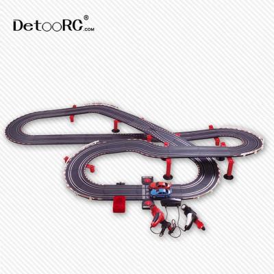 China Long Slot Toy Detoo Track With Meter And Music Racing Electric Miniature Race Car Track Sets for sale