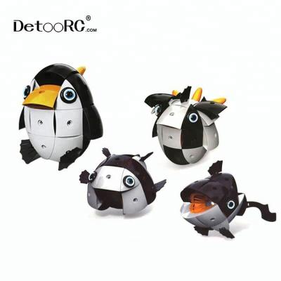 China Toy Detoo Kids Educational Magnetic Building Toy Animal Building Block for sale