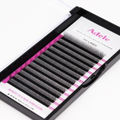 China YY Eyelash Extension W Y V Shape Matte Natural Soft Black 0.03 0.05 0.07 Lashes Wholesale High Quality for sale