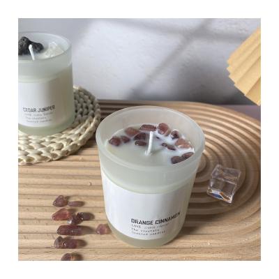 China Factory Direct Wholesale Custom Eco Handmade Luxury Birthdays Festival Gifts Sets Jar Soy Wax Fragrance Orange Flower Candle for sale