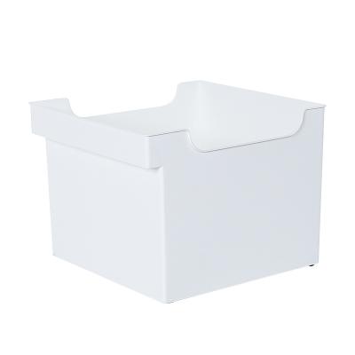 China Plastic Kitchen Storage Bins Pull Out Sustainable And White Color Push Organizer Container With Wheels for sale