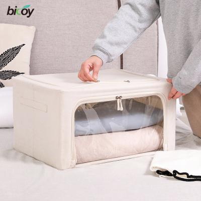 China New Design Sustainable Cloth Bag Foldable Organizer Nonwoven Foldable Storage Box for sale