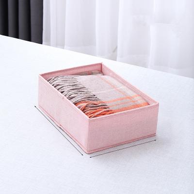 China Foldable Organizer Closet Drawer Organizer For Underwear Socks Home Cabinet Divider Storage Box Scarf Bra Viable Storage for sale