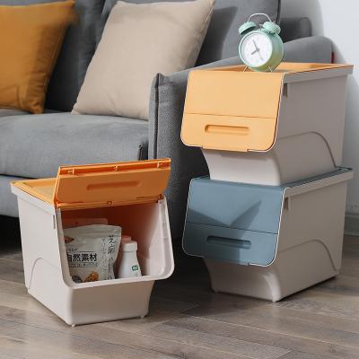 China Custom Sustainable PP Plastic Storage Box With Lid Large Capacity Containers Storage Box for sale