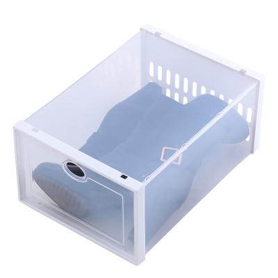 China Sustainable Multifunctional Acrylic Shoe Storage Box Plastic Clear Storage Shoe Box for sale