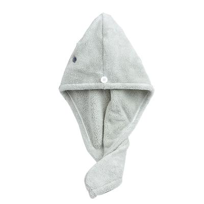 China Lovely Rabbit Ear Thickening Coral Fleece Shower Hat Quick Drying Hair Towel for sale