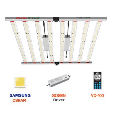 China free shipping 5ft x 5ft CE ETL DLC 3years warranty full spectra 800w 0sram 8bars LED grow light kits for sale