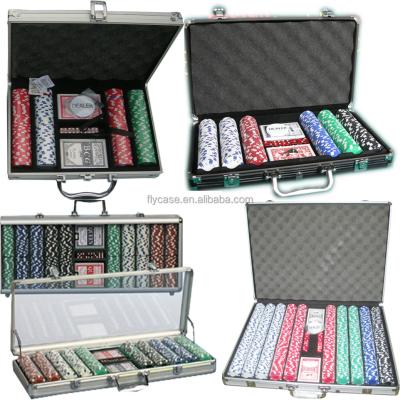 China See Photos 2021poker Chips Game In Casino , Gaming Chips Set With Playing Cards Dies And Chips Case 100-3000 Dealer And Aluminum Holder for sale