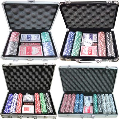 China See Photos Poker Chips Set In Casino, Gambling Chips Set With Playing Cards Dies And Dealer And Poker Set 100-3000 Chips Holder for sale