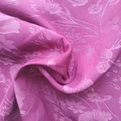 China Sea-Island Customized Anti-Static Satin Fabric Flower Jacquard Compound Silk Fabric For Women's Shirt Skirt Dress And Sleepwear for sale