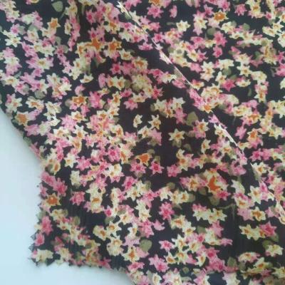 China Excellent quality sea-island fabric anti-static jacquard printed composite silk like fabric for women's shirt skirt dress and sleepwear for sale