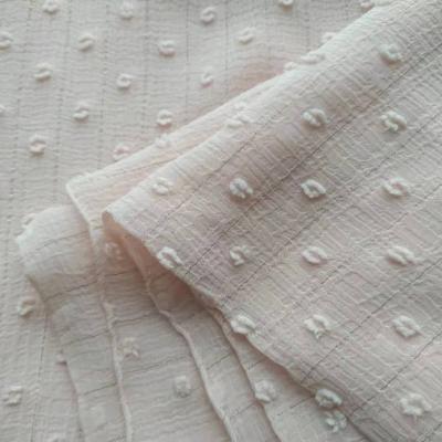 China Factory direct sales point fabric swiss anti-static polyester chiffon fabric for women's shirt dress and home decoration for sale