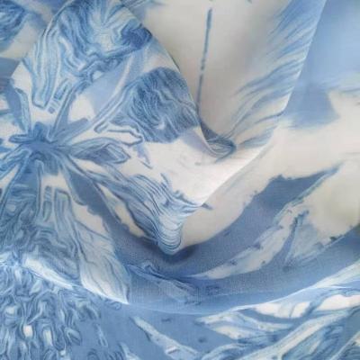 China Hot Selling Printed 100% Polyester Sea-Island Chiffon Fabric Anti-static Scomposite Silk Like Fabric For Women Wear Garment Trims Dress for sale