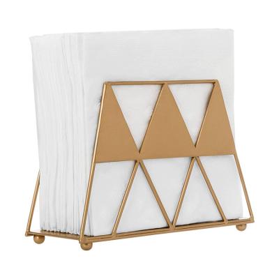 China Triangle Metal Modern Goldtone Geometric Towel Rack for sale