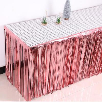 China Colorful Table Skirt Festival Skirt Table Skirt Birthday Party Decoration Home Decor Celebrated Home Decoration for sale