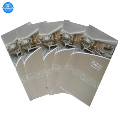 China Custom full color cheap advertising board brochure printing, fancy softcover brochure printing for sale