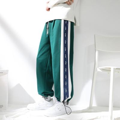 China QUICK DRY Elastic Logo Hip Hop Jogger Pants Brand OEM Waist 100% Cotton Lightweight Wide Leg Summer QUICK DRY For Men for sale