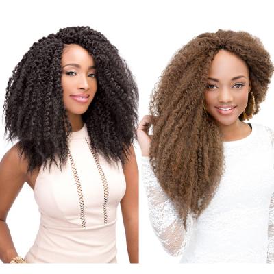 China Cheap Afro Kinky Curly Cuban Braids Marley Hair Fiber Twist Hair Cuban Braids Wholesale Soft Synthetic Braiding Extension Premium Soft for sale