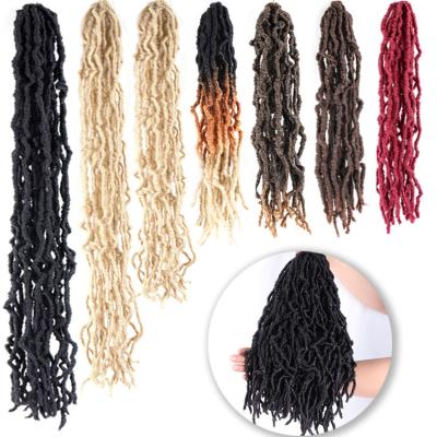 China Wholesale hot sale synthetic braiding soft crochet locs hair 18in locs hair sellers premium fiber synthetic hair long 24