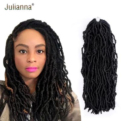 China Premium Fiber Synthetic Hair Locs Blue Crochet 24 Inch 36 Inch Goddess Locs Colored Locs Hair for sale