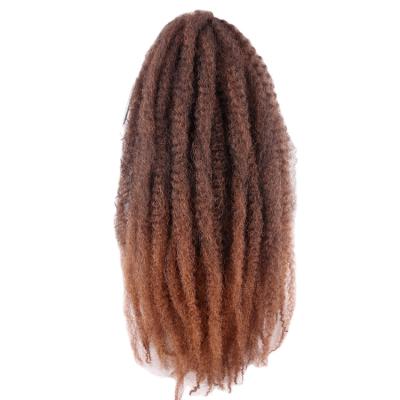 China Free Sample Cheap Wholesale Cuban Curly Synthetic Crochet Hair Fiber Marley Afro Curly Premium Long Extension Twists Braiding Hair for sale