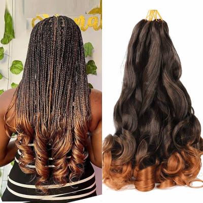 China Synthetic Hair Julianna Pony Style 80G 100G Premium Fiber Braids For African Hair 24 Inch Curly Hair Spiral Hair Spanish Wavy Braiding Braids for sale