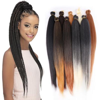 China Wholesale SINGLE FREE Premium Synthetic Hair Fiber Pre Stretched Pre Stretched Ombre Prestreched Braid Pre Stretched Braiding Hair for sale