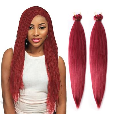 China Silky Straight Braids Hair Synthetic Fiber Hair Bone Hair Bulk Heat Resistant Synthetic Silky Bone Crochet Braiding Extension Yaki Straight Bulk Hair for sale