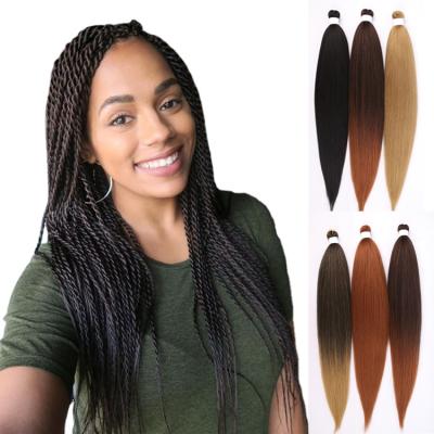 China PREMIUM SYNTHETIC Wholesale Professional Crochet Braiding HAIR Multi Color Pre Stretch Braiding Hair for sale