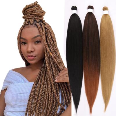 China Premium Fiber Synthetic Hair Pre Stretched Hair Crochet Braid Braiding Products Private Label Braids Hair Vendors Free Sample Synthetic Hair Extension for sale