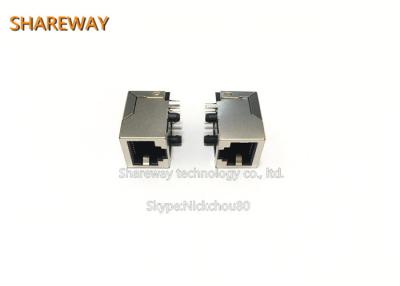 China JG0-0023NL Magnetic RJ45 Jack , Tab - UP 10 Pin RJ45 Jack With Internal Magnetics for sale