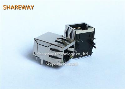 China Magnetic 8P8C PCB Rj45 Modular Jack / Rj45 Ethernet Jack With Transformer for sale