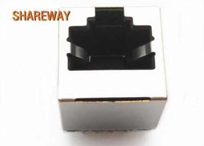 China Copper Alloy PCB Mount Rj45 Jack , Modular 8 Port Rj45 Connector JXD2-0010NL for sale