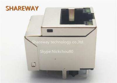 China Shielded Modular Jack Vertical RJ45 Connector Female Gender DR-MAG-1840458 For PoE for sale