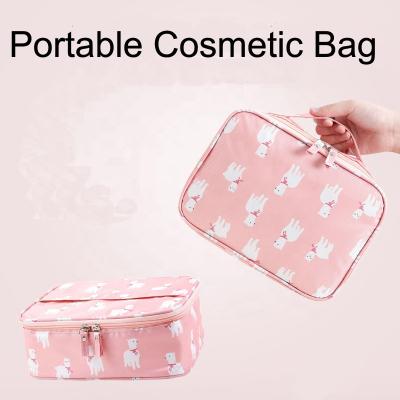 China Lady Portable Instituto Statistical Online Celebrity Multifunctional Simple Large Capacity Girl's Heart Bag Storage Handheld Internet KOL Cosmetic Bag for sale