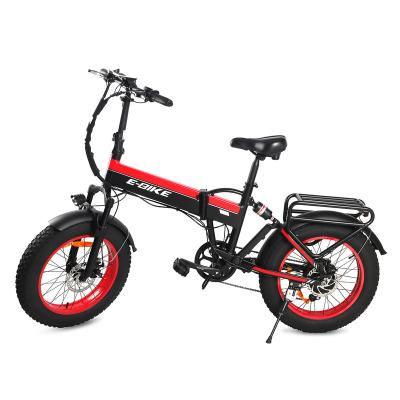 China Cheap Aluminum Alloy Price 20 Inch 500W 750W 48V 10AH 15AH 20AH Shimano 7 Speed ​​Folding E Bike Solid Tire Fat Suspension Electric Bike for sale