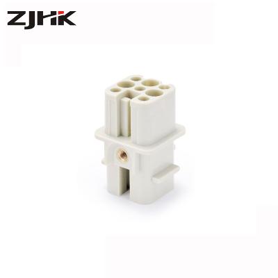 China ZJHK 10A 250V Heavy Duty Automotive Connector 8 Pin Electrical Connector / HD-008 for sale