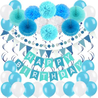 China 100% Eco-friendly Paper Party Decoration Supplies , Birthday Balloons Party Decorations Set For Boy for sale