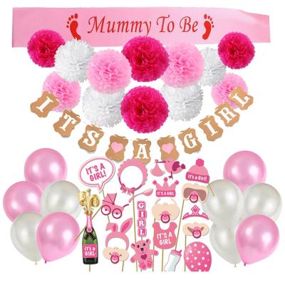 China 100% its eco-friendly a baby shower party decoration set for girl for sale