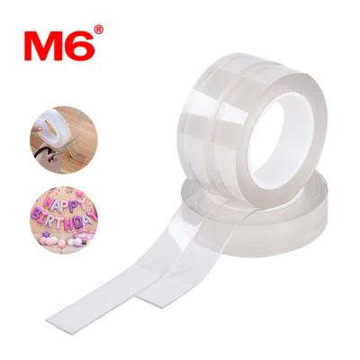 China Customized Waterproof Nano Tape Roll Length 3.3 Ft Non Slip Double Side Grip Nano Gel Tape For Backing for sale