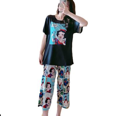 China Two-piece suit of summer new products summer Korean service thin short-sleeved female hot QUICK-DRY home service student section pajamas for sale