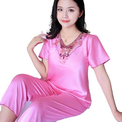 China QUICK DRY women's shorts pajama set short sleeve sleepwear nightgowns for ladies home use pajamas M-3XXL for sale