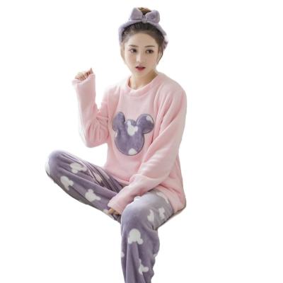 China PajamasWomens winter thicker sleepwear QUICK DRY flannel pajamas in pajamasPlush pajama sets lounge warm loose sleepwear women home wear for sale