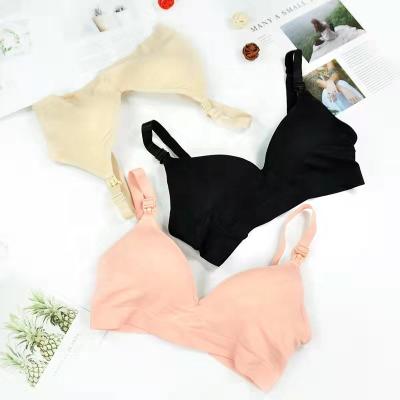 China New Style Antibacterial Front Buckle Seamless Nursing Bra Maternity Nursing Bra For Pregnant Woman for sale