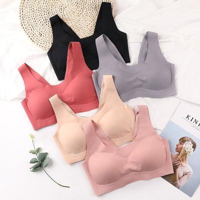 China New design QUICK DRY bra soild color seamless sports bra woman for sale