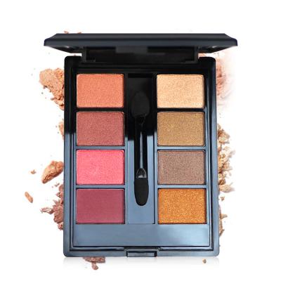 China 8 Colors Makeup Waterproof Multichrome Wholesale Cosmetics Nude Eyeshadow Palette Private Label for sale