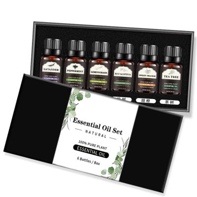 China Full Oils Skin Revitalizer Aromatherapy 100% Pure Essential Oil Gift Set Box Organic Custom Label for sale