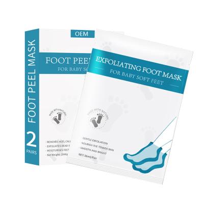 China Private Label Foot Job Peeling Pack Moisturizing Exfoliating Foot Skin Mask Customize for sale